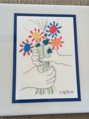 Picasso 1958 Le bouquet on 8" x 8" Ceramic Art Tile